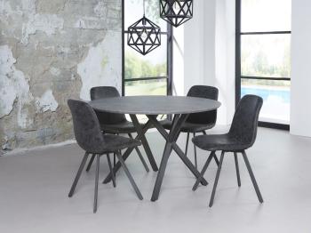 ronde eettafel betonlook grijs